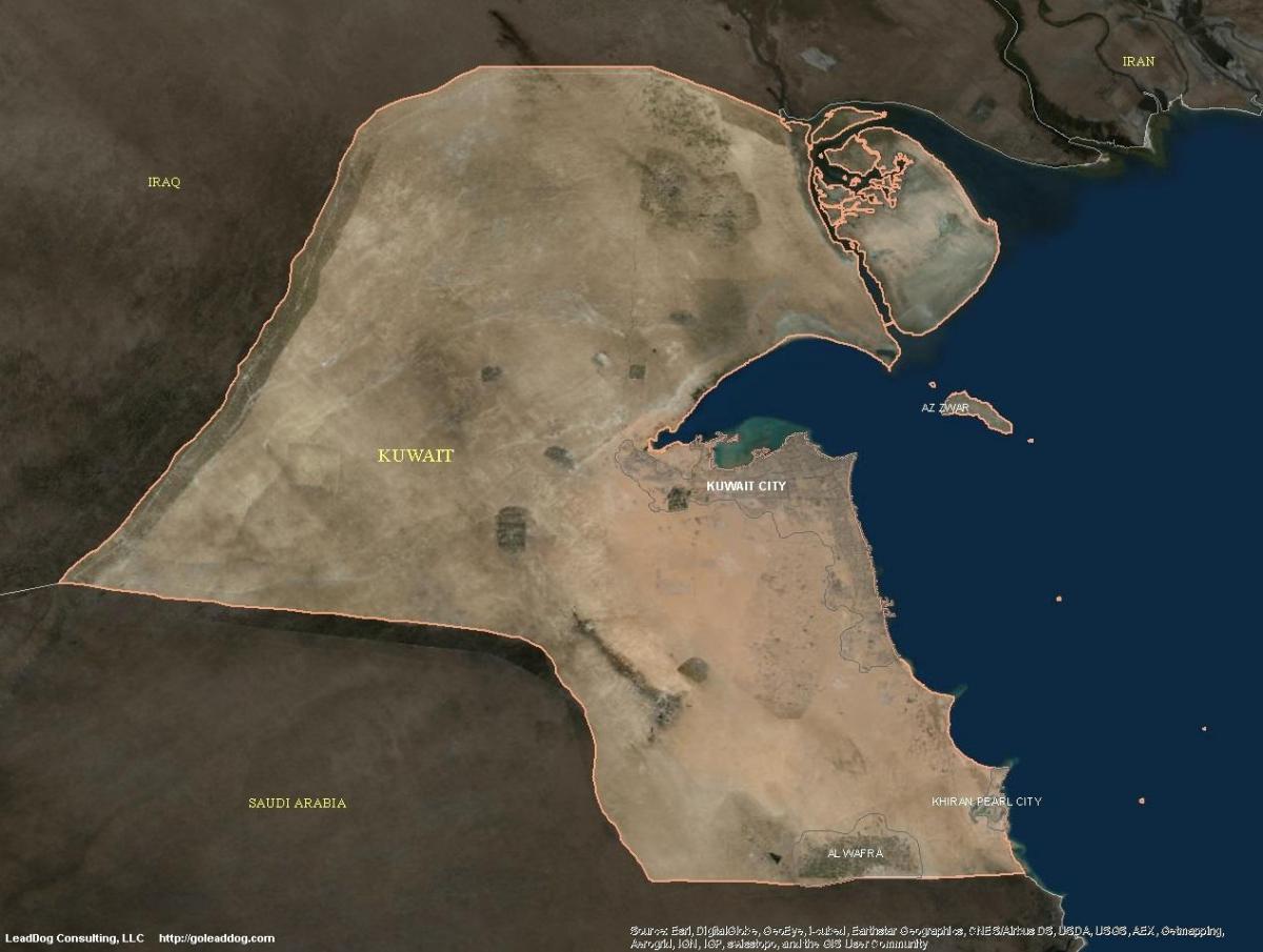 χάρτης του κουβέιτ, δορυφορική