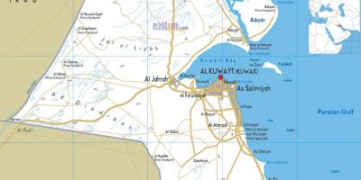 Πόλη του κουβέιτ εμφάνιση χάρτη δρόμους